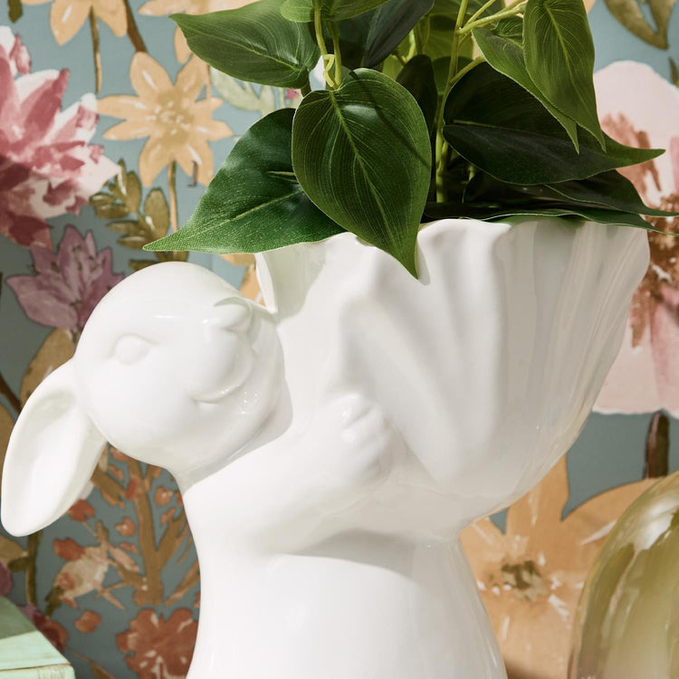 Set of 2 Easter Bunny Cachepots /Planter Decor Includes 2 Sizes (PRESALE)