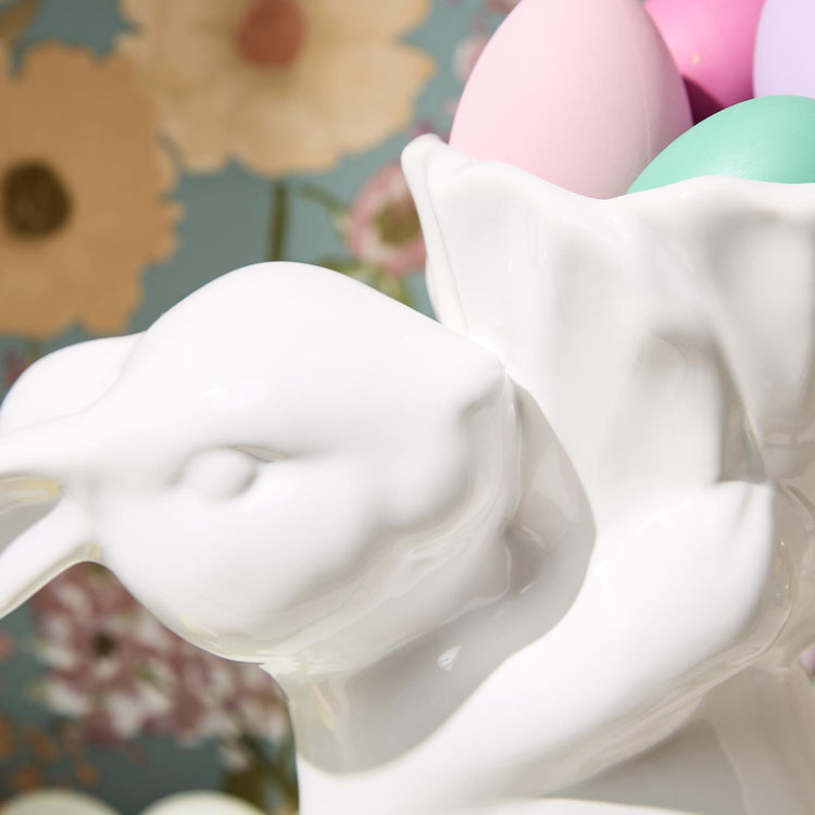 Set of 2 Easter Bunny Cachepots /Planter Decor Includes 2 Sizes (PRESALE)