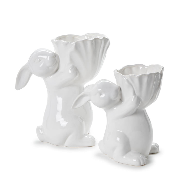 Set of 2 Easter Bunny Cachepots /Planter Decor Includes 2 Sizes (PRESALE)
