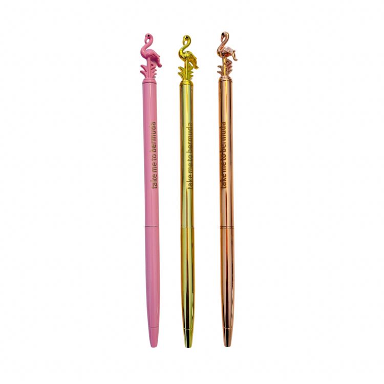 take me to bermuda flamingo pens
