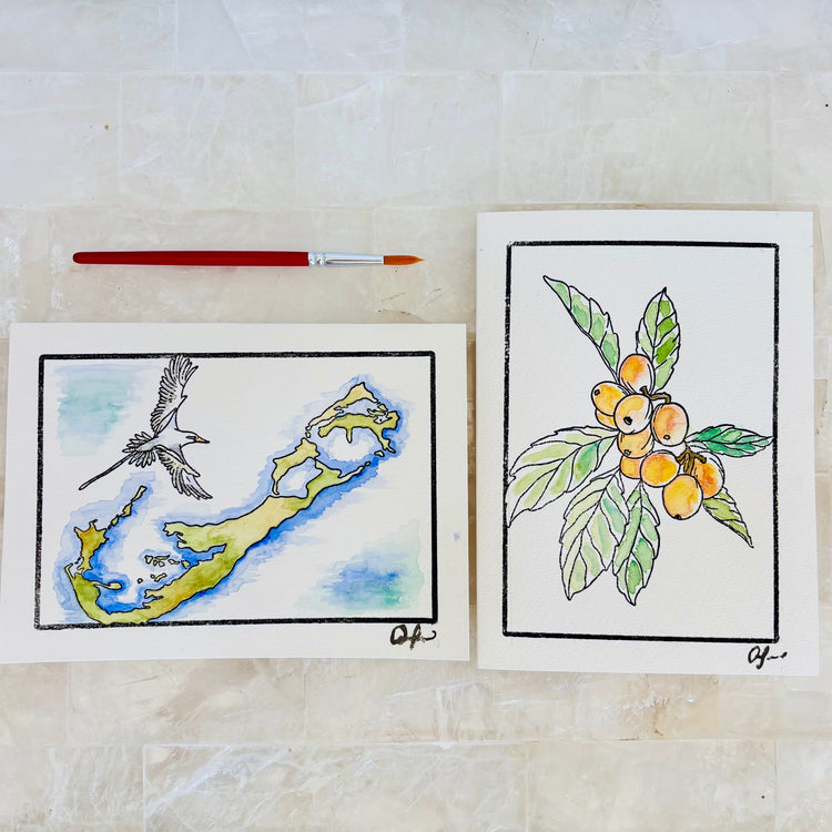 Bermuda Watercolor Card Kit