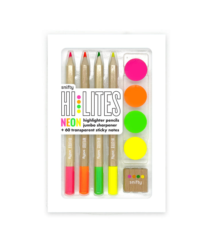 Neon Highlighter Pencil Set