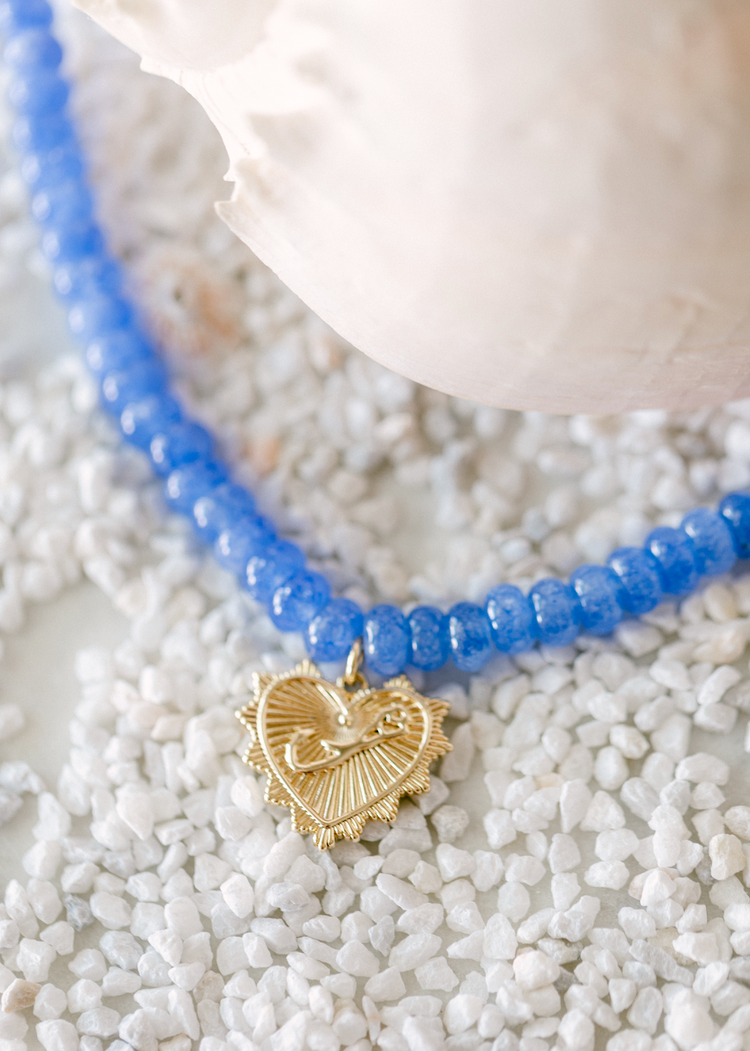 Bermuda Heart Stone Necklace