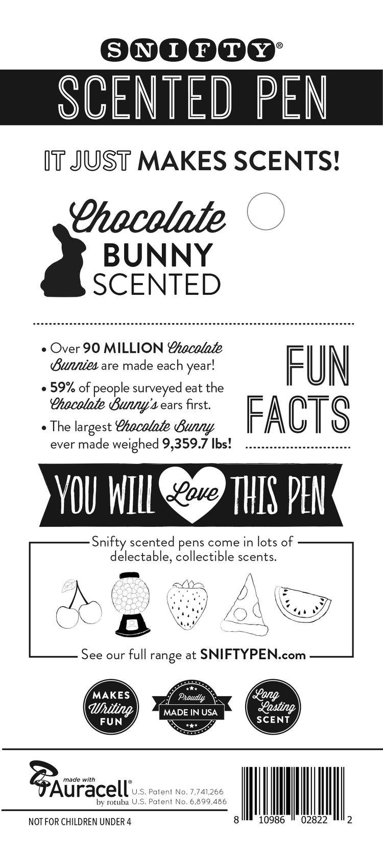 Chocolate Bunny Scented Pen