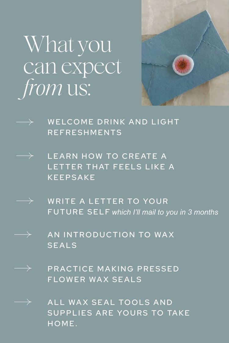 The Art of Letter Writing & Making Pressed-Flower Wax Seals - A Creative Experience
