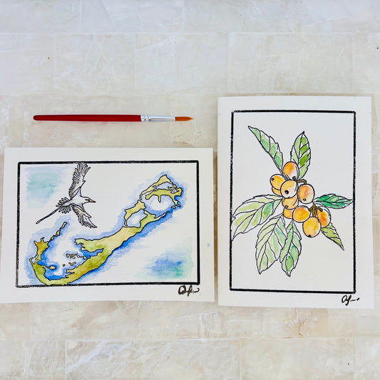 Bermuda Watercolor Card Kit