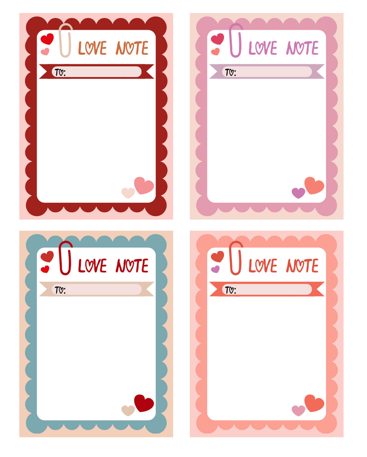 Printable Valentine's Day Bundle – Love Jar, Teacher Valentine, and Love Notes