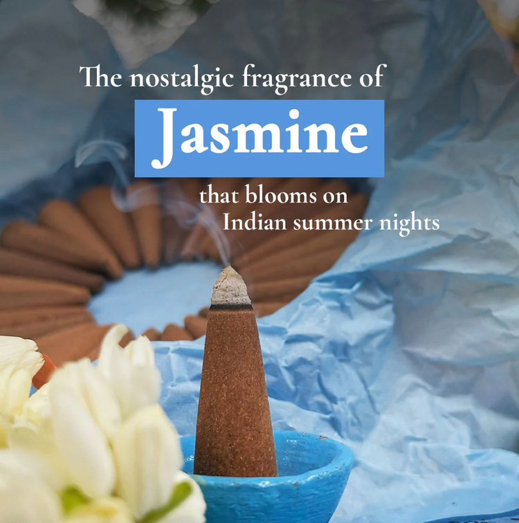 Jasmine Dhoop - Pure Jasmine Incense Cones