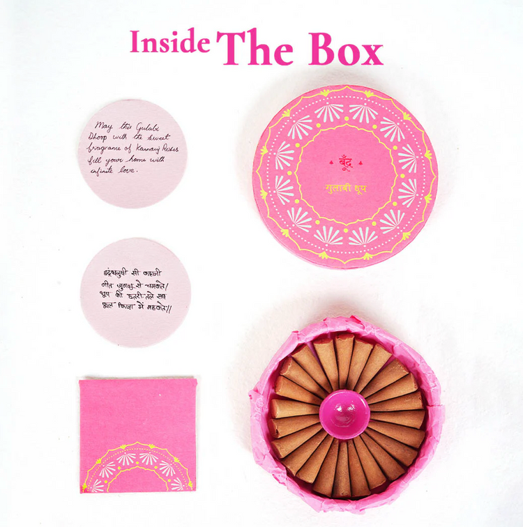 Rose Dhoop - Pure Indian Rose Incense Cones