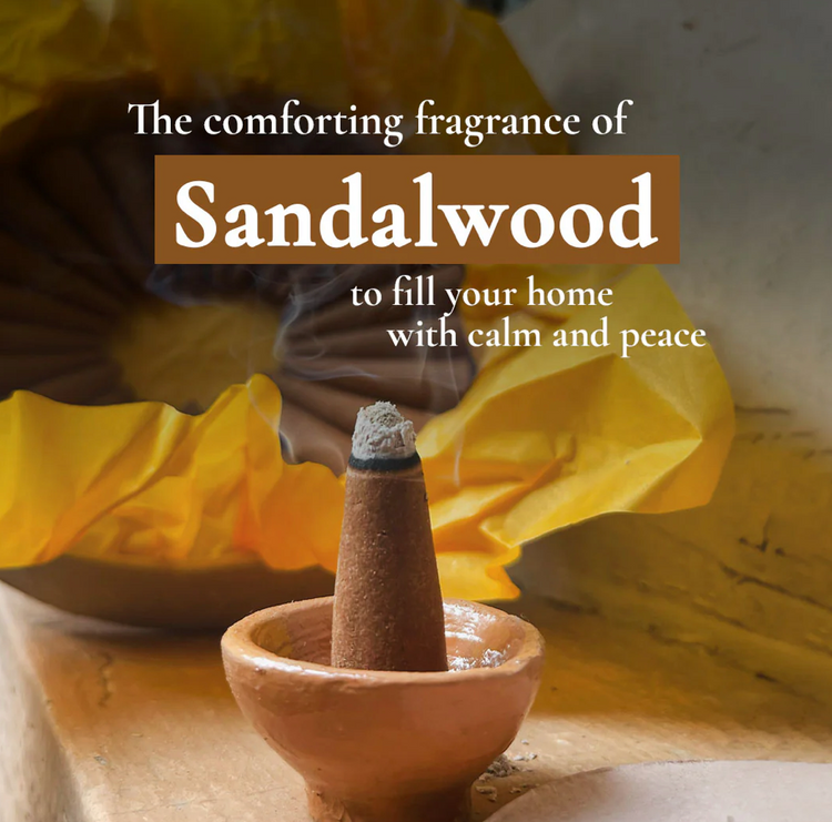 Sandalwood Dhoop - Pure  Incense Cones