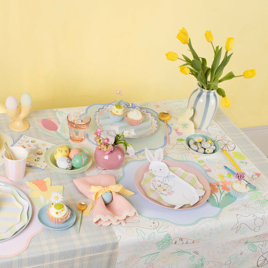 Easter Color In Tablecloth Fun