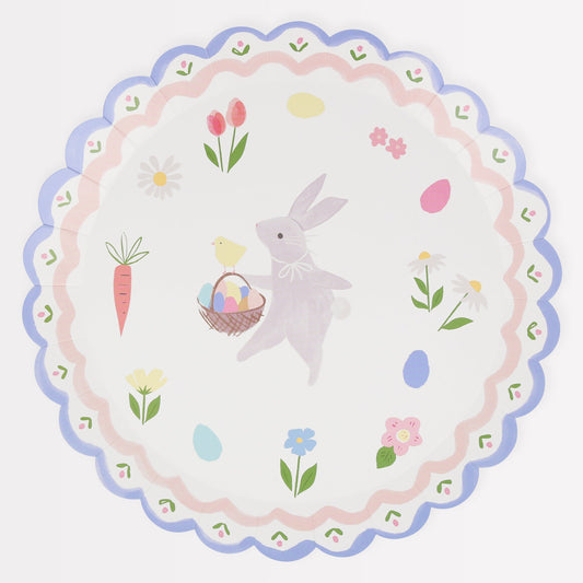 Easter Bunny Paper Plates 8 Pack